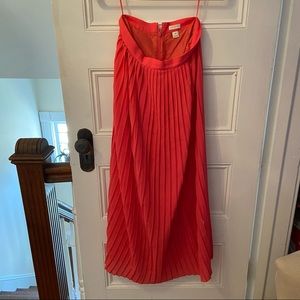 J crew Maxi accordion pleated skirt hot pink 00